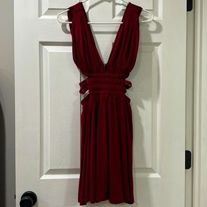 Beautiful wine red dress for a night out/ classy event